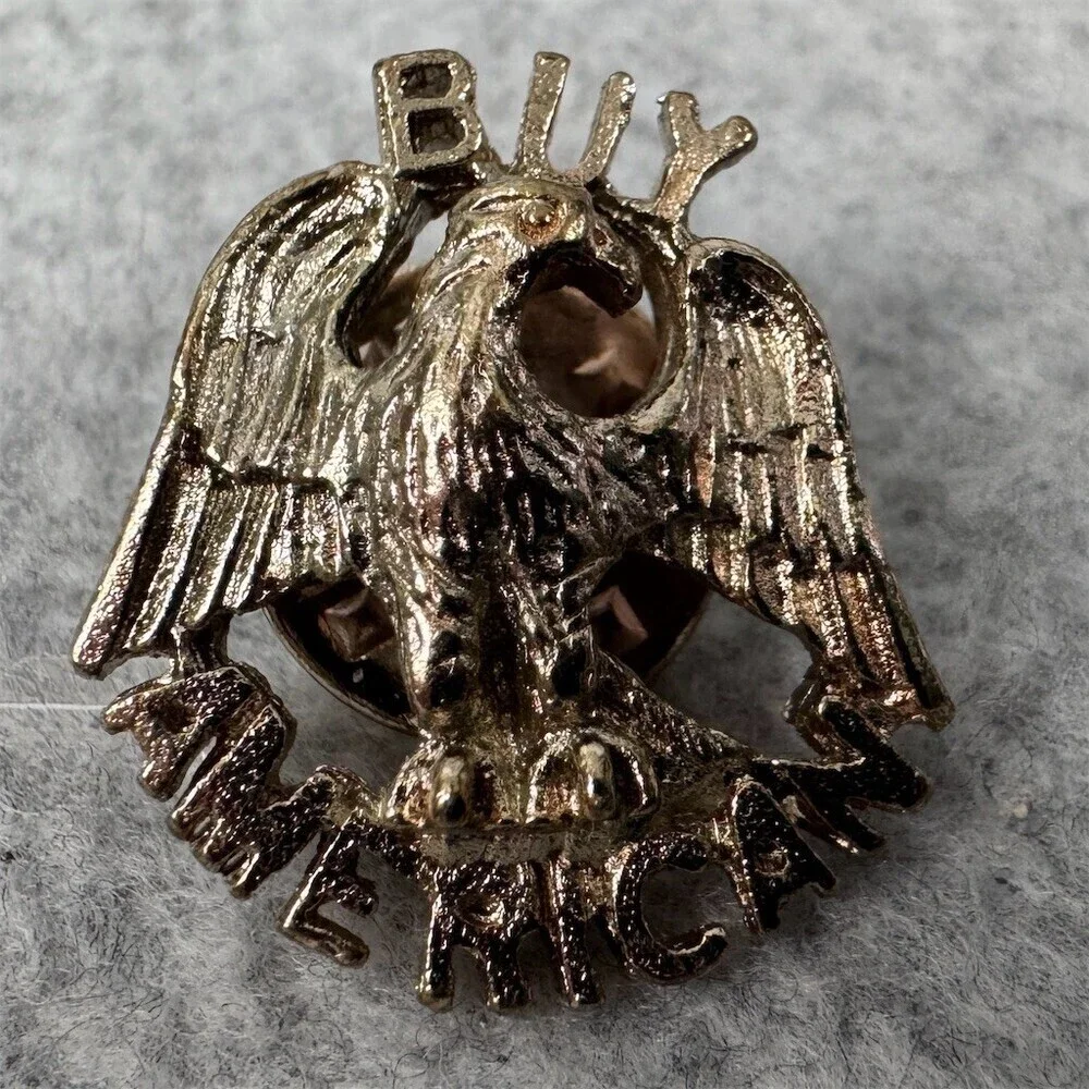 Kirks Folly Vintage Buy American Bald Eagle Lapel Hat Pin Lot of 3